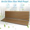imageArt3d 4Pack GlueOn Wall Panels Wood Grain Texture Interior Wall Decor 104quotx12quot Recycled Polystyrene Wainscoting Panels Low Emission for Living Room BedroomEatrh WalnutSixGrid Rosewood
