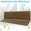 imageArt3d 4Pack GlueOn Wall Panels Wood Grain Texture Interior Wall Decor 104quotx12quot Recycled Polystyrene Wainscoting Panels Low Emission for Living Room BedroomEatrh WalnutFine Bar Rosewood