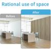 imageArt3d 4Pack GlueOn Wall Panels Wood Grain Texture Interior Wall Decor 104quotx12quot Recycled Polystyrene Wainscoting Panels Low Emission for Living Room BedroomEatrh WalnutFine Bar Teak
