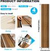 imageArt3d 4Pack GlueOn Wall Panels Wood Grain Texture Interior Wall Decor 104quotx12quot Recycled Polystyrene Wainscoting Panels Low Emission for Living Room BedroomEatrh WalnutEarth Teak
