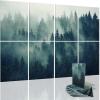 imageArt3d Soundproof Wall Panels 48quotx32quot 8Pack Acoustic Wall Art Panels Sound Absorbing Decorative Wall Panels for Living Room Bedroom Kitchen Studio Polyester UV PrintFoggy Forest
