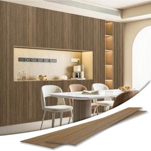 imageArt3d 4Pack GlueOn Wall Panels Wood Grain Texture Interior Wall Decor 104quotx12quot Recycled Polystyrene Wainscoting Panels Low Emission for Living Room BedroomEatrh WalnutFine Bar Rosewood