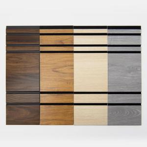 imageArt3d 4Pack GlueOn Wall Panels Wood Grain Texture Interior Wall Decor 104quotx12quot Recycled Polystyrene Wainscoting Panels Low Emission for Living Room BedroomEatrh WalnutEarth Sample