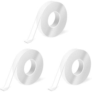 imageArt3d DoubleSided Tape 10FT Mounting Tape Multipurpose Removable Adhesive Foam Tape Transparent Tape for Paste Items Household Pack of 3