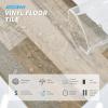 imageArt3d 36Pack 54 Sqft Peel and Stick Floor Tiles Vinyl Plank Flooring Wood Look Adhesive and Waterproof Tile Sticker for Bedroom Living Room Kitchen RV in WhiteAged Wood