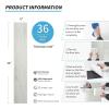 imageArt3d 36Pack 54 Sqft Peel and Stick Floor Tiles Vinyl Plank Flooring Wood Look Adhesive and Waterproof Tile Sticker for Bedroom Living Room Kitchen RV in WhiteWhiteash
