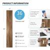 imageArt3d 36Pack 54 Sqft Peel and Stick Floor Tiles Vinyl Plank Flooring Wood Look Adhesive and Waterproof Tile Sticker for Bedroom Living Room Kitchen RV in WhiteRosewood