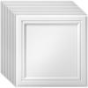 imageArt3d 12 Pack PVC Ceiling Tiles 24x24 Inches Waterproof Drop Ceiling TilesWall Panels for Interior Wall Decor Covers 48 Sqft Matte WhiteMatte White