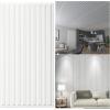imageArt3d 12 Pack 2ft x 4ft Drop Ceiling Tiles in White Slat Design 3D Wall Panels for Interior Wall Decor 24in x 48in