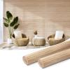 imageArt3d Natural Bamboo Wall Panel for Interior Wall Decor Renewable Pole Wrap Wainscoting Paneling for Wall Ceiling Furniture Cabinet Office 12 x 96 Inch 2Pack  RawCarbonized