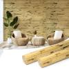 imageArt3d Natural Bamboo Wall Panel for Interior Wall Decor Renewable Pole Wrap Wainscoting Paneling for Wall Ceiling Furniture Cabinet Office 12 x 96 Inch 2Pack  RawLight Burned