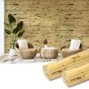 imageArt3d Natural Bamboo Wall Panel for Interior Wall Decor Renewable Pole Wrap Wainscoting Paneling for Wall Ceiling Furniture Cabinet Office 12 x 96 Inch 2Pack  RawLight Burned
