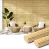 imageArt3d Natural Bamboo Wall Panel for Interior Wall Decor Renewable Pole Wrap Wainscoting Paneling for Wall Ceiling Furniture Cabinet Office 12 x 96 Inch 2Pack  RawNatural