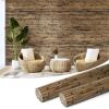 imageArt3d Natural Bamboo Wall Panel for Interior Wall Decor Renewable Pole Wrap Wainscoting Paneling for Wall Ceiling Furniture Cabinet Office 12 x 96 Inch 2Pack  RawDark Burned