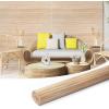 imageArt3d Natural Bamboo Wall Panel for Interior Wall Decor Renewable Pole Wrap Wainscoting Paneling for Wall Ceiling Furniture Cabinet Office 12 x 96 Inch 2Pack  RawLightcarbonized