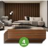 imageArt3d 20Pack 12quot x 24quot Soundproof Wood Slat Panels 40 sqft Acoustic Wall Panels 3D Wall Panels with Wood Slat Design Decorative Wood Wall Panel for Accent WallsWalnutWalnut  4 pcs  31 sqft