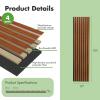imageArt3d 20Pack 12quot x 24quot Soundproof Wood Slat Panels 40 sqft Acoustic Wall Panels 3D Wall Panels with Wood Slat Design Decorative Wood Wall Panel for Accent WallsWalnutWalnut  4 pcs  31 sqft