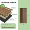 imageArt3d 20Pack 12quot x 24quot Soundproof Wood Slat Panels 40 sqft Acoustic Wall Panels 3D Wall Panels with Wood Slat Design Decorative Wood Wall Panel for Accent WallsWalnutDeep Walnut  20 pcs  40 sqft