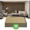 imageArt3d 20Pack 12quot x 24quot Soundproof Wood Slat Panels 40 sqft Acoustic Wall Panels 3D Wall Panels with Wood Slat Design Decorative Wood Wall Panel for Accent WallsWalnutOak  20 pcs  40 sqft