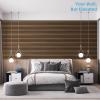imageArt3d 4Piece 94 x 126 Inch Acoustic Lightweight Slat Wall Panel  Waterproof Wood Textured Wainscoting Panel of 33 SqFt for Bedroom Home Theater Office Accent Wall White ElmWalnut