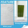 imageArt3d 60 Sqft Peel and Stick Floor Tiles 40Pcs Luxury Vinyl Plank Flooring Wood Look Adhesive and Waterproof Tile Sticker for Bedroom Living Room Kitchen Dust GreyLight Gray