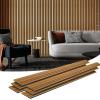 imageArt3d 6Pack Acoustic Wood Slat Wall Panels for Interior Decor 3D Fluted Sound Absorbing Wood Paneling for Accent Wall Ceiling Kitchen Living Room Bedroom Office 945 x 79 inch Deep WalnutTeak