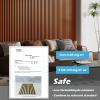 imageArt3d 6Pack Acoustic Wood Slat Wall Panels for Interior Decor 3D Fluted Sound Absorbing Wood Paneling for Accent Wall Ceiling Kitchen Living Room Bedroom Office 945 x 79 inch Deep WalnutTeak