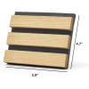 imageArt3d 6Pack Acoustic Wood Slat Wall Panels for Interior Decor 3D Fluted Sound Absorbing Wood Paneling for Accent Wall Ceiling Kitchen Living Room Bedroom Office 945 x 79 inch Deep WalnutSamples Pack