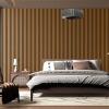 imageArt3d 6Pack Acoustic Wood Slat Wall Panels for Interior Decor 3D Fluted Sound Absorbing Wood Paneling for Accent Wall Ceiling Kitchen Living Room Bedroom Office 945 x 79 inch Deep WalnutTeak