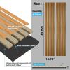 imageArt3d 6Pack Acoustic Wood Slat Wall Panels for Interior Decor 3D Fluted Sound Absorbing Wood Paneling for Accent Wall Ceiling Kitchen Living Room Bedroom Office 945 x 79 inch Deep WalnutTeak