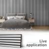 imageArt3d 6Pack Acoustic Wood Slat Wall Panels for Interior Decor 3D Fluted Sound Absorbing Wood Paneling for Accent Wall Ceiling Kitchen Living Room Bedroom Office 945 x 79 inch Deep WalnutBrushed Silver