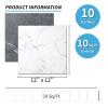 imageArt3d Peel and Stick Floor Tile 30Pack 12 x 12in Covers 30 Sqft Waterproof Vinyl Flooring Tiles Self Adhesive for Kitchen Bathroom ampamp Bedroom  White ampamp Beige Marble 15 Tiles per ColorBlackWhite Marble