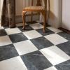imageArt3d Peel and Stick Floor Tile 30Pack 12 x 12in Covers 30 Sqft Waterproof Vinyl Flooring Tiles Self Adhesive for Kitchen Bathroom ampamp Bedroom  White ampamp Beige Marble 15 Tiles per ColorBlackWhite Marble