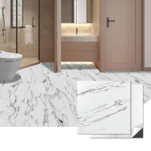imageArt3d Peel and Stick Floor Tile 30Pack 12 x 12in Covers 30 Sqft Waterproof Vinyl Flooring Tiles Self Adhesive for Kitchen Bathroom ampamp Bedroom  White ampamp Beige Marble 15 Tiles per ColorGray Marble