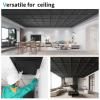 imageArt3d 24Pack 24x24 Inch PVC Waterproof Drop Ceiling Tiles for Home Dcor  2x2 ft 3D Modern Ceiling Panel for Suspended Grid WhiteBlack