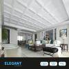 imageArt3d 24Pack 24x24 Inch PVC Waterproof Drop Ceiling Tiles for Home Dcor  2x2 ft 3D Modern Ceiling Panel for Suspended Grid WhiteWhite