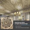 imageArt3d 24Pack Drop Ceiling Tiles 2x2 FT Decorative Easy Install PVC Ceiling Panels for Interior Kitchen Bathroom Basement 24x24 Inch WhiteAntique Gold