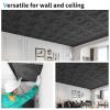 imageArt3d 24Pack Drop Ceiling Tiles 2x2 FT Decorative Easy Install PVC Ceiling Panels for Interior Kitchen Bathroom Basement 24x24 Inch WhiteBlack
