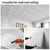 imageArt3d 24Pack Drop Ceiling Tiles 2x2 FT Decorative Easy Install PVC Ceiling Panels for Interior Kitchen Bathroom Basement 24x24 Inch WhiteWhite