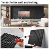 imageArt3d 24Pack Drop Ceiling Tiles 2x2 FT PVC 3D Textured Panels for Interior Wall Decor Living Room Bedroom Office 24x24 Inch WhiteBlack