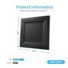 imageArt3d 24Pack Square Drop Ceiling Tile 2ft x 2ft in Black PVC Ceiling Panel 24 x 24in  Compatible with 1516quot Drop Ceil Grid SystemBlack