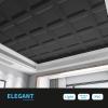 imageArt3d 24Pack Square Drop Ceiling Tile 2ft x 2ft in Black PVC Ceiling Panel 24 x 24in  Compatible with 1516quot Drop Ceil Grid SystemBlack