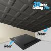 imageArt3d 24Pack Square Drop Ceiling Tile 2ft x 2ft in Black PVC Ceiling Panel 24 x 24in  Compatible with 1516quot Drop Ceil Grid SystemBlack