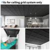 imageArt3d 24Pack Square Drop Ceiling Tile 2ft x 2ft in Black PVC Ceiling Panel 24 x 24in  Compatible with 1516quot Drop Ceil Grid SystemBlack