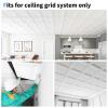 imageArt3d 24Pack Square Drop Ceiling Tile 2ft x 2ft in Black PVC Ceiling Panel 24 x 24in  Compatible with 1516quot Drop Ceil Grid SystemWhite