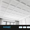 imageArt3d 24Pack Square Drop Ceiling Tile 2ft x 2ft in Black PVC Ceiling Panel 24 x 24in  Compatible with 1516quot Drop Ceil Grid SystemWhite