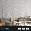 imageArt3d 50Pack 3D Wall Panels for Interior Wall Decor Modern Diamond Textured Accent Wall Paneling for Gaming Living Room TV Wall Background 12 x 12 inch WhiteWhite