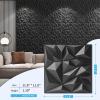 imageArt3d 50Pack 3D Wall Panels for Interior Wall Decor Modern Diamond Textured Accent Wall Paneling for Gaming Living Room TV Wall Background 12 x 12 inch WhiteBlack