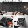 imageArt3d 50Pack 3D Wall Panels for Interior Wall Decor Modern Diamond Textured Accent Wall Paneling for Gaming Living Room TV Wall Background 12 x 12 inch WhiteBlack
