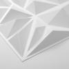 imageArt3d 50Pack 3D Wall Panels for Interior Wall Decor Modern Diamond Textured Accent Wall Paneling for Gaming Living Room TV Wall Background 12 x 12 inch WhiteWhite